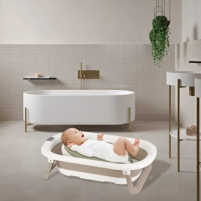 Baignoire de bain pliante nouveau-né grise