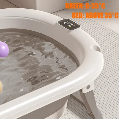 Baignoire de bain pliante nouveau-né grise – image 3