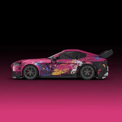 Blocs de construction voiture de sport rose – image 2