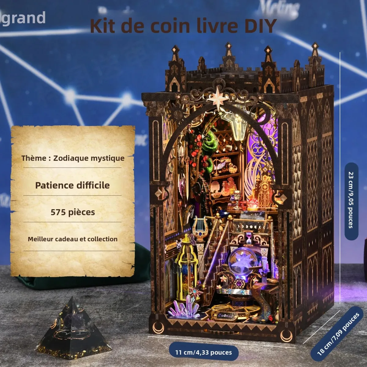 Coin livre miniature en bois à assembler