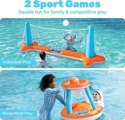 Jeu gonflable de volley-ball et basket – image 2