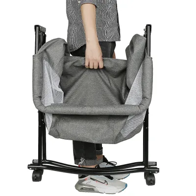 Lit bébé pliable de voyage gris – image 2