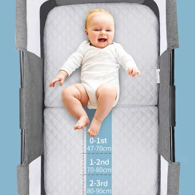 Lit bébé pliable de voyage gris – image 3