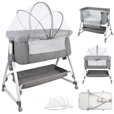 Lit de voyage bébé 4-en-1 avec moustiquaire