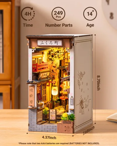Maison miniature en bois, rue japonaise – image 3
