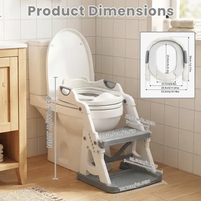 Réducteur de toilette enfant 2 en 1 pliable – image 2