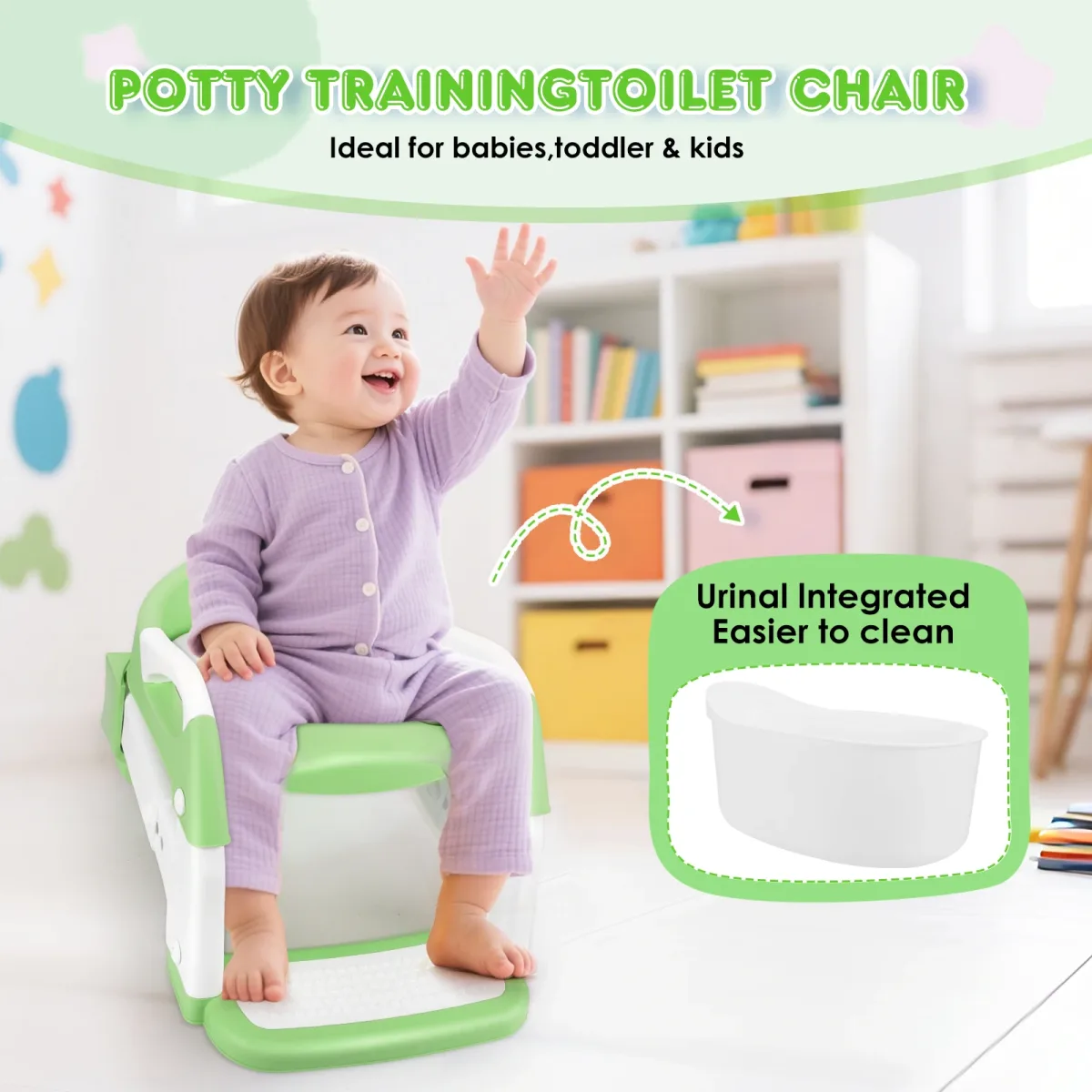 Réducteur de toilette enfant avec escalier
