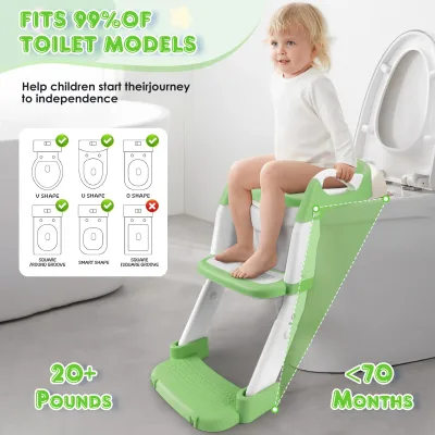 Réducteur de toilette enfant avec escalier – image 2