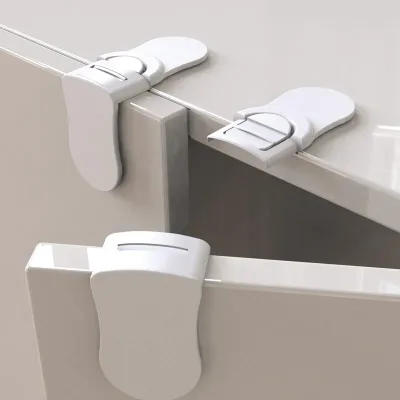 Serrure de tiroir en plastique blanc – image 2