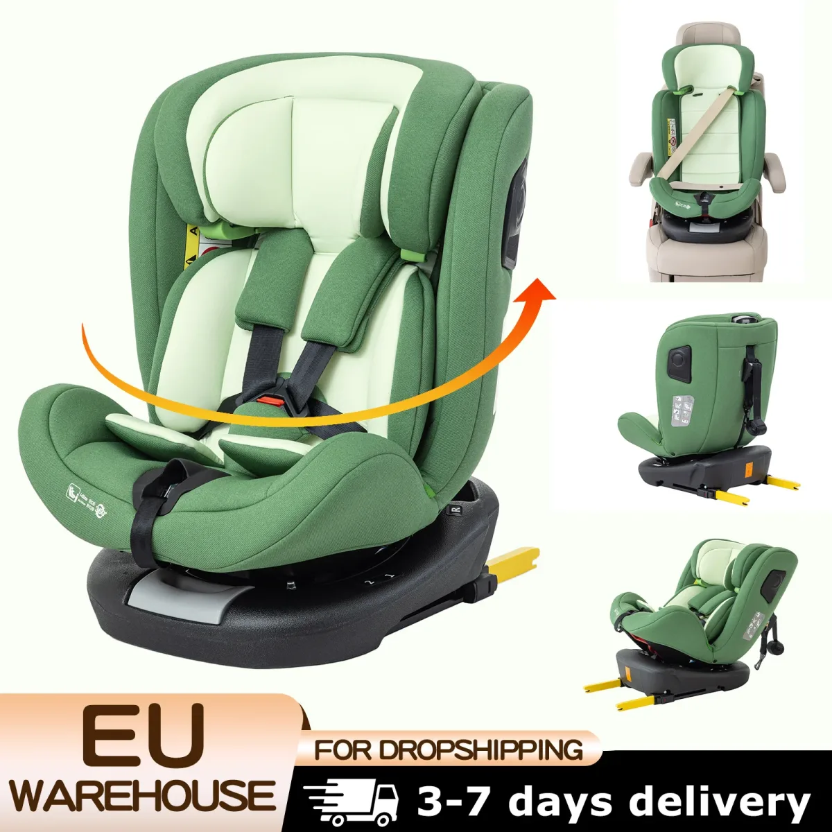 Siège auto pivotant 360 Isofix réglable