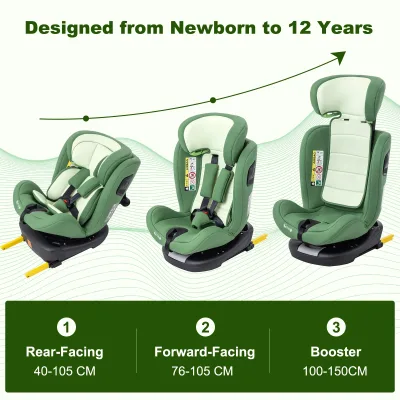 Siège auto pivotant 360 Isofix réglable – image 2