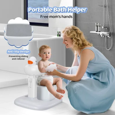 Support de bain pliable pour bébé, réglable – image 2