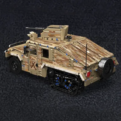Véhicule militaire à chenilles en blocs – image 2