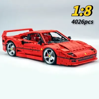 Voiture de sport rouge à assembler